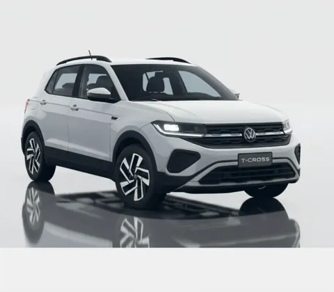 Foto original de um VW T-Cross branco usada pela Dealer Studio para gerar um anúncio em vídeo